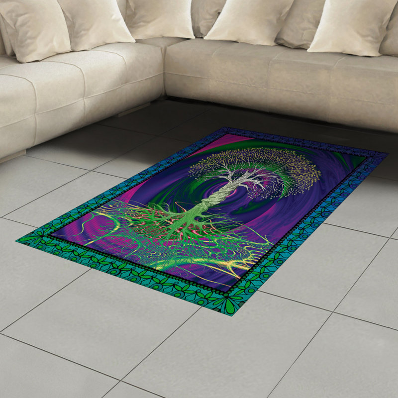 East Urban Home Nature Purple Area Rug Wayfair